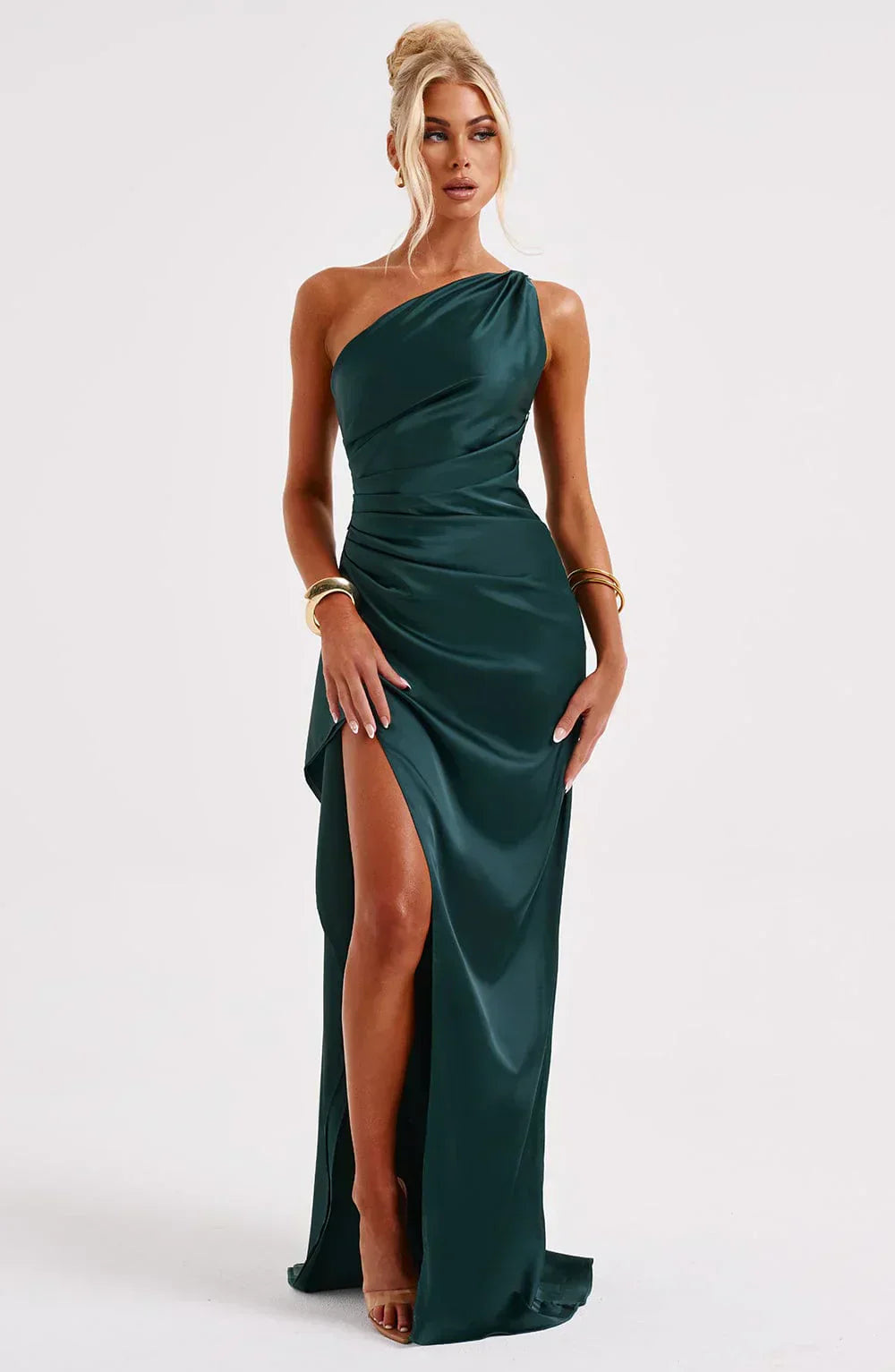 Violetta | Damen One Shoulder Maxikleid