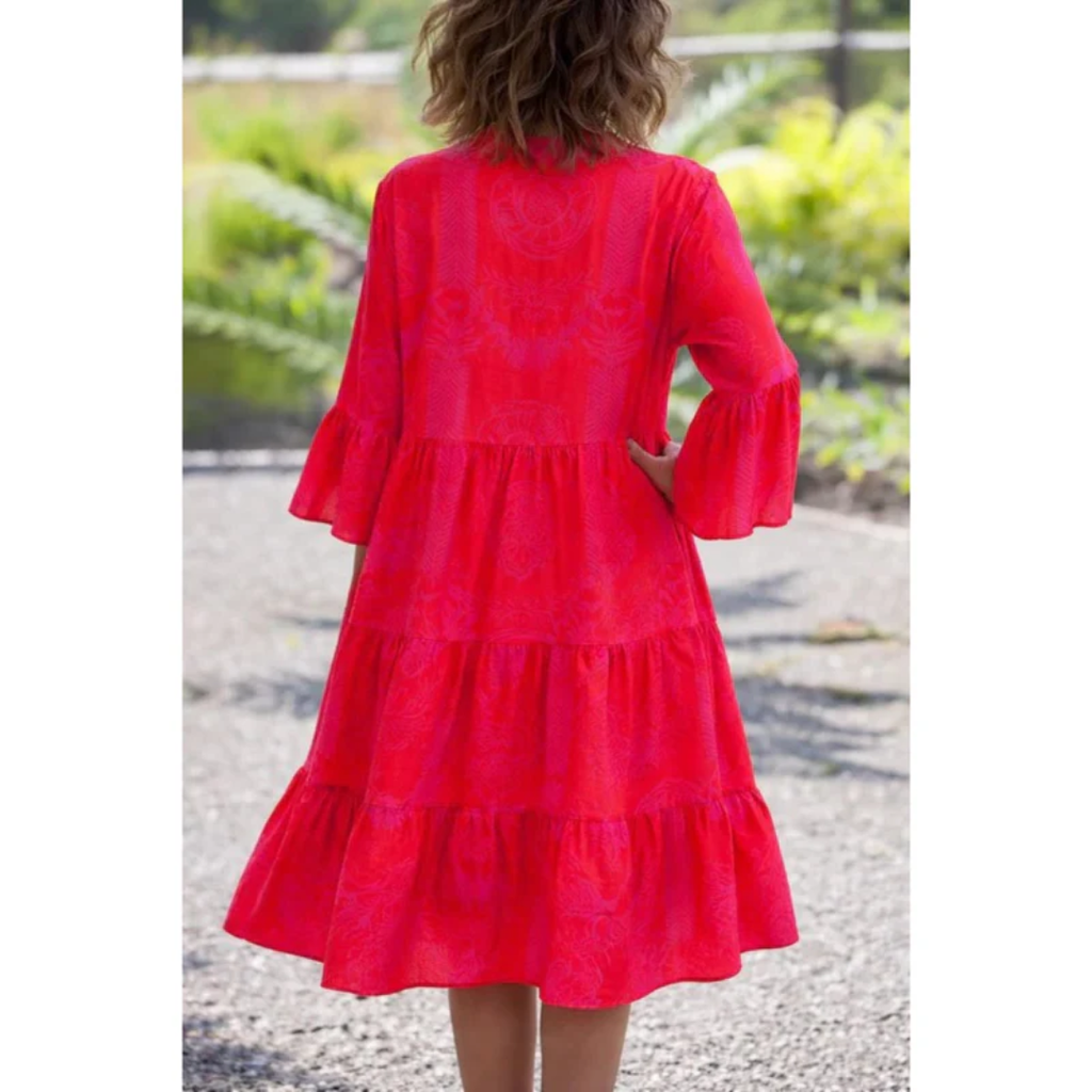 Violetta | Damen Sommerkleid Midi Boho Modern Leicht