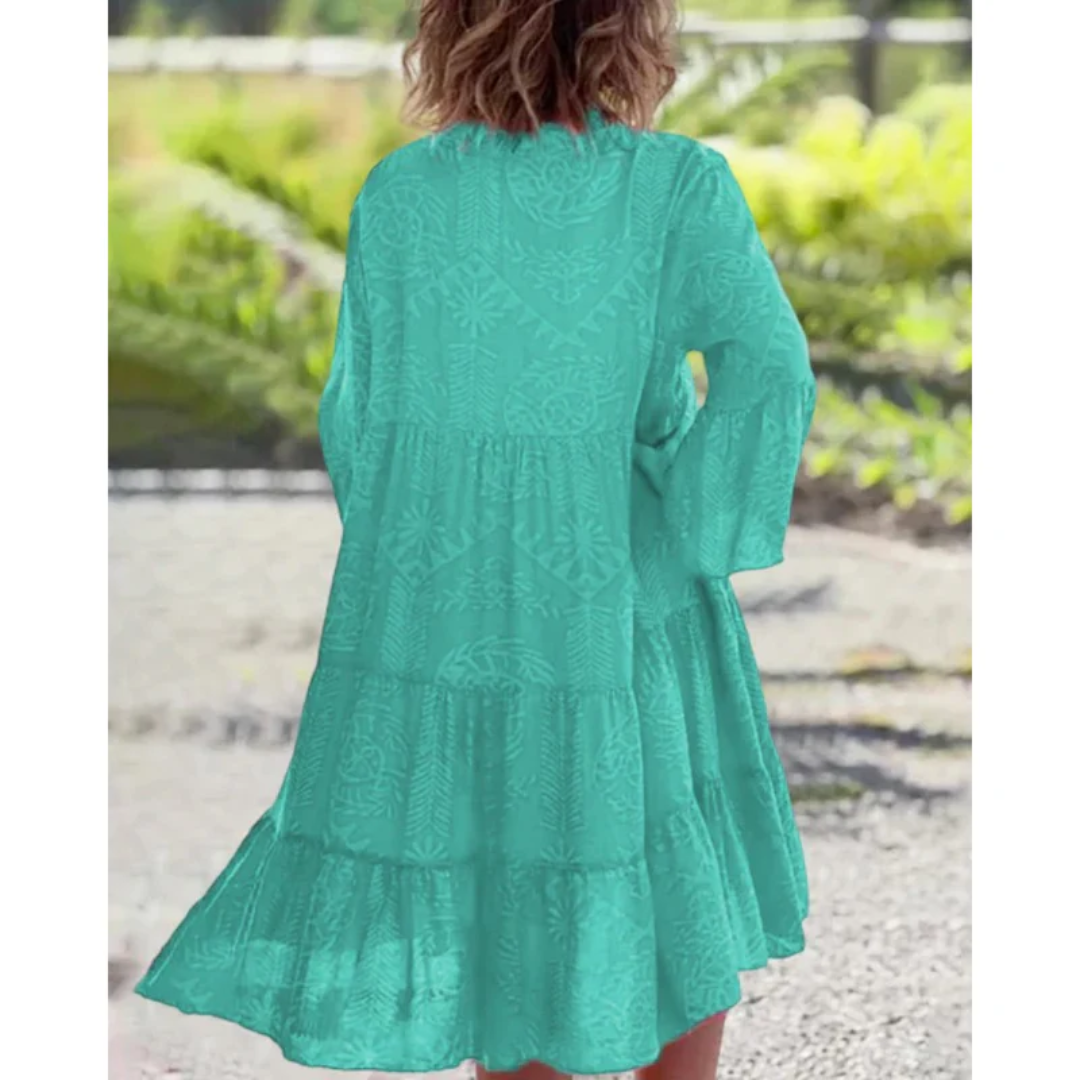 Violetta | Damen Sommerkleid Midi Boho Modern Leicht