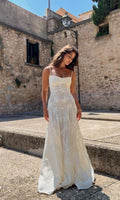 Amelie | Weißes trendiges Maxi-Sommerkleid Wedding guest