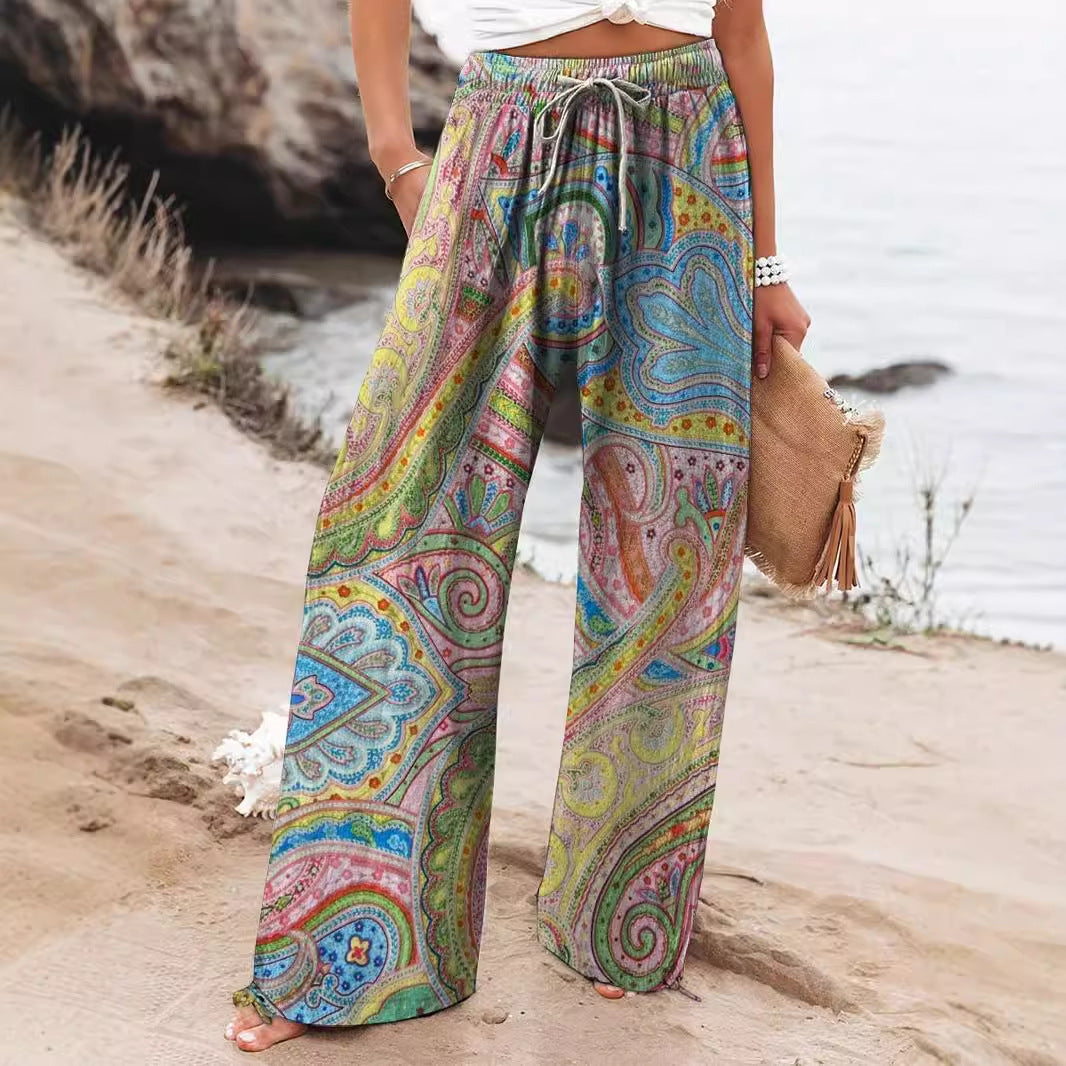 Marie | Weite Hosen mit grafischem Muster