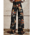 Willa | Damen Western Print Denim Hose