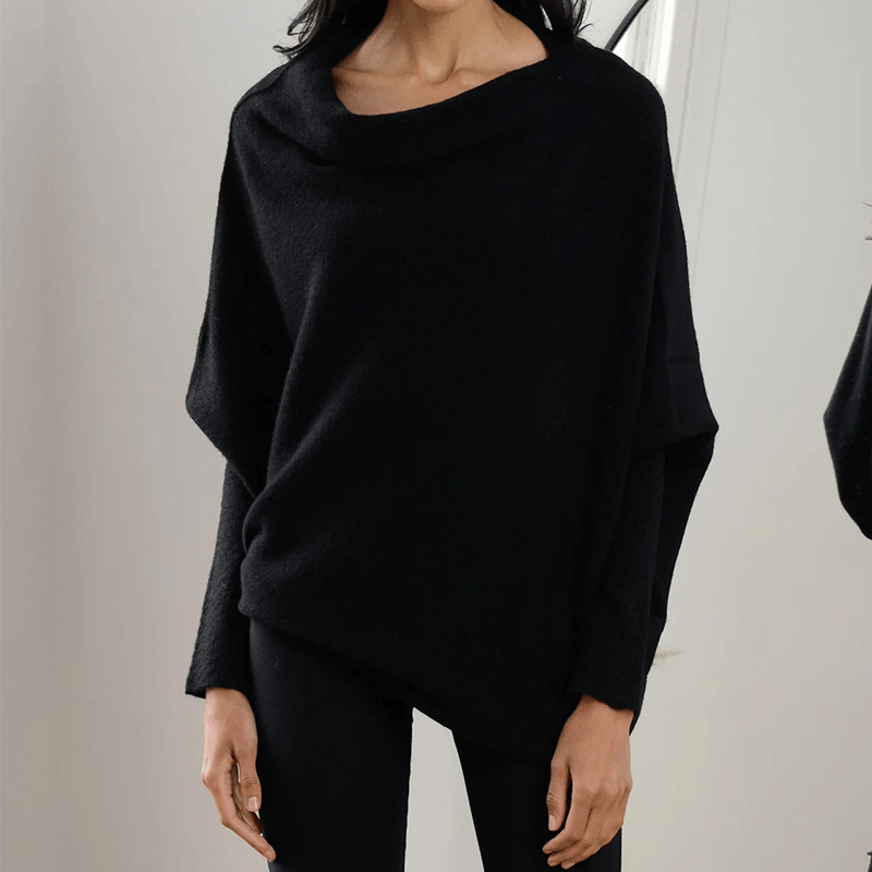 Xanthe | Damen Asymmetrischer Off-Shoulder Pullover