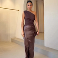 Ylva | Damen Maxi Kleid Für Hochzeitsgast Ein Schulter Stil