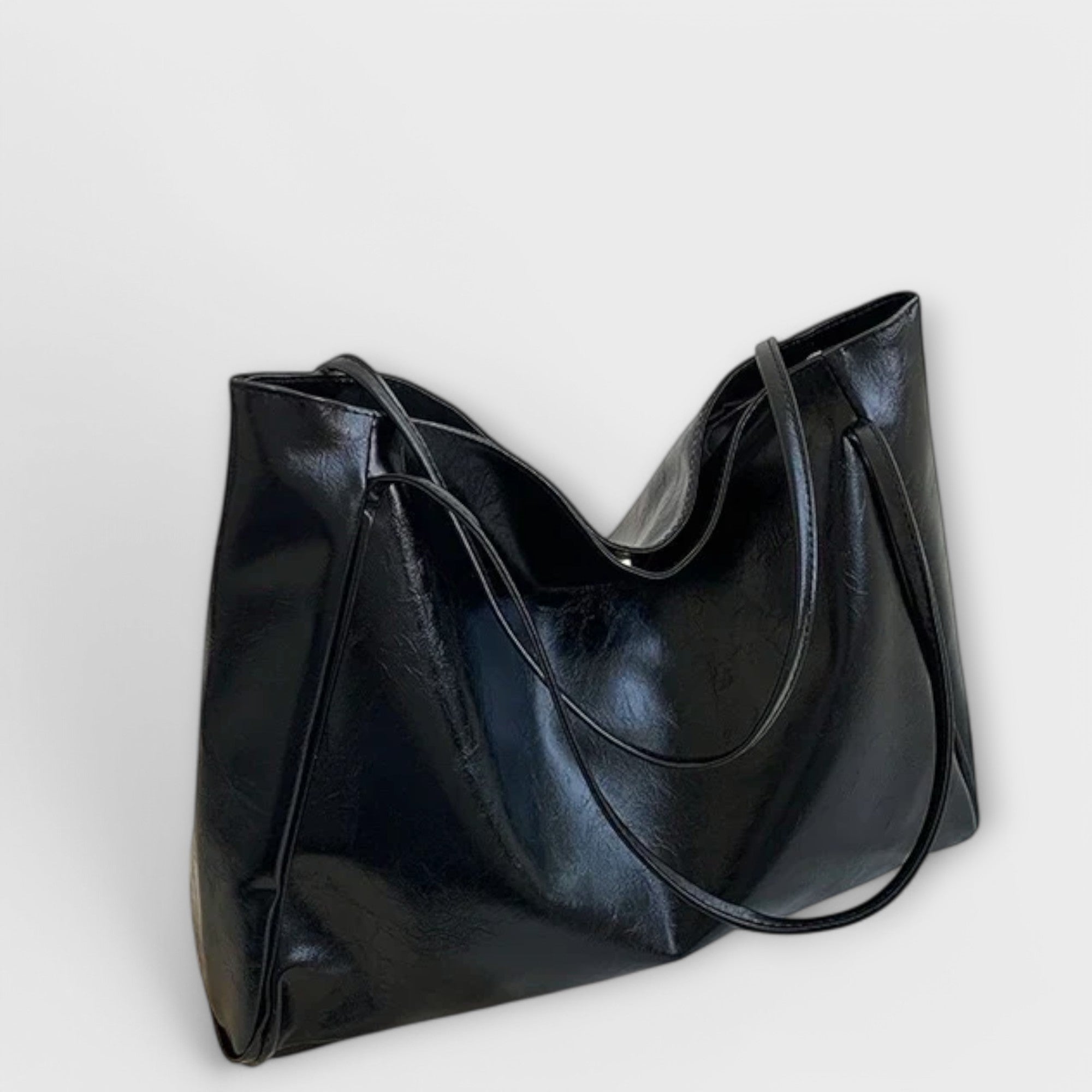 Damen Klassische Handtasche mit Reißverschluss und Tragegriffen