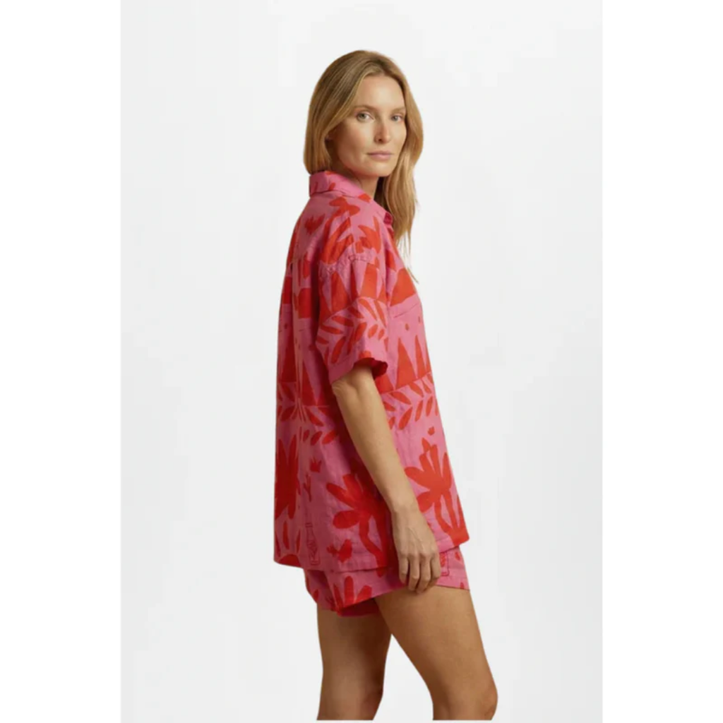 Zarah | Damen Zweiteiler Rosa Shorts Print Party – Party Set Print Shorts 2026