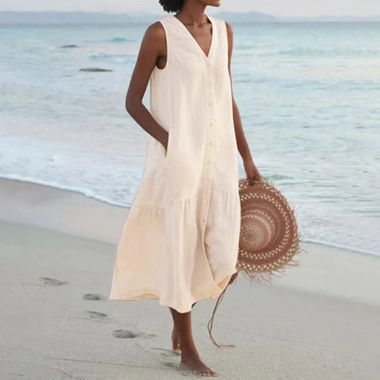 Nina | Zartes Leinenkleid für den Sommer